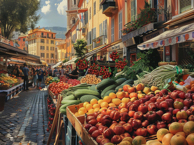 marché nice fruits legumes